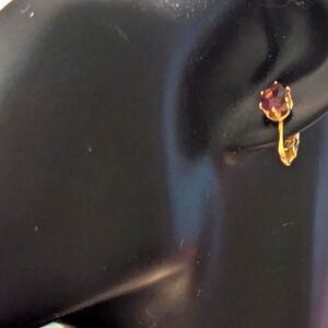 💜 Earrings Rhinestone Clasp goldtone Backings Classic Office Night Out